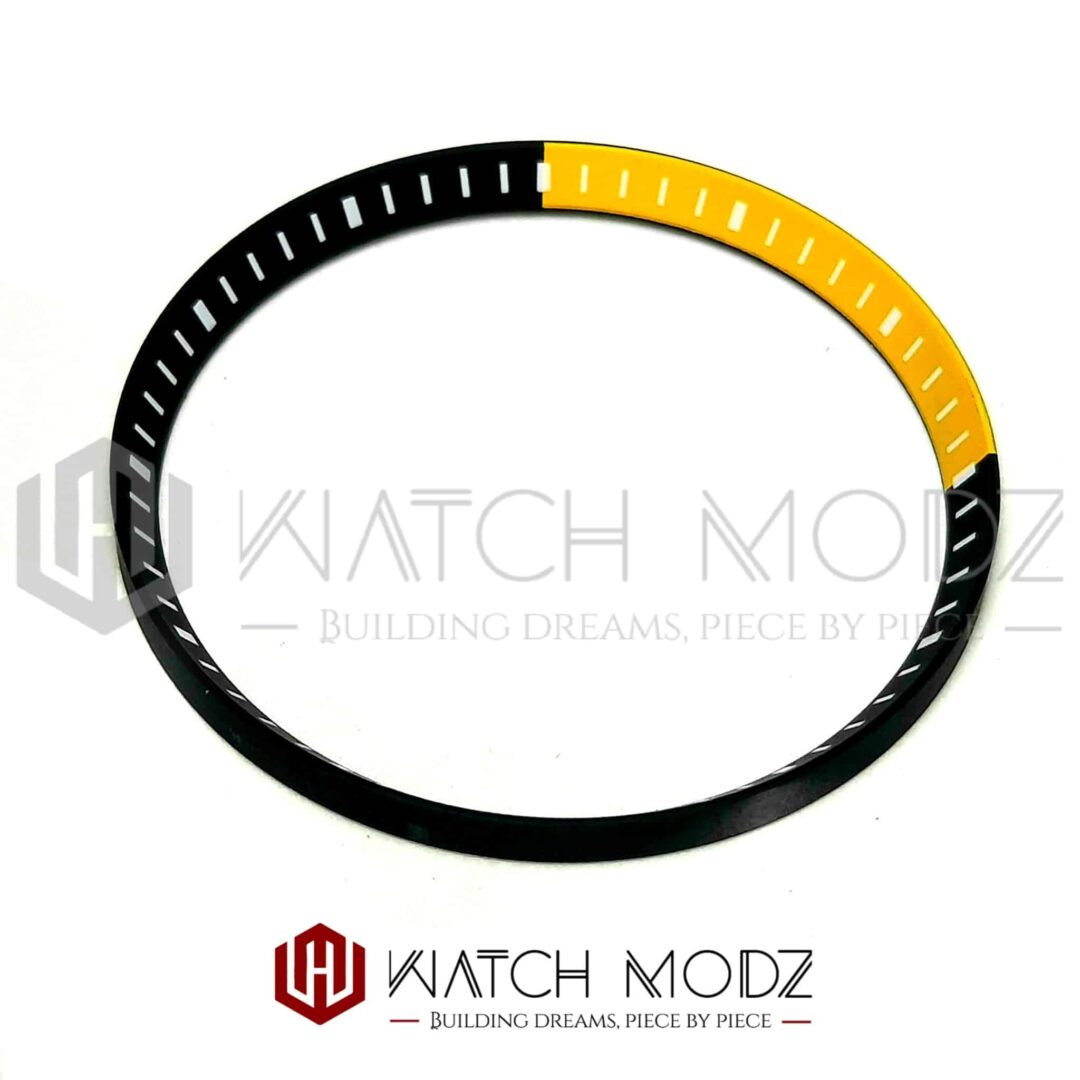 Yellow/Black Chapter Ring - Seiko SKX007 Parts - Watch-Modz