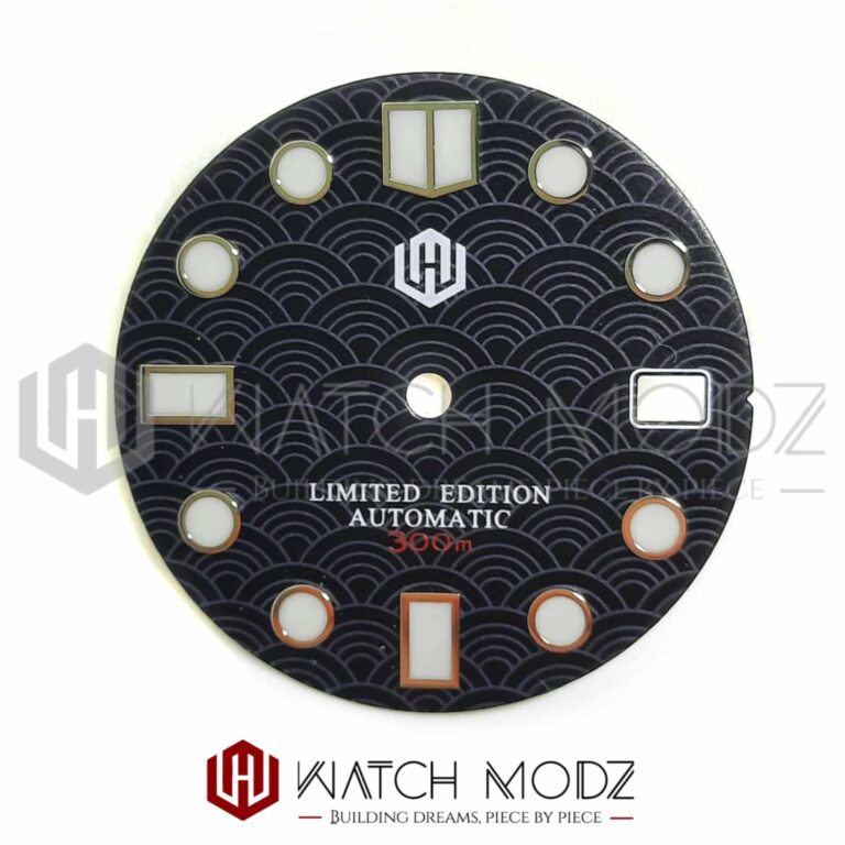 NH35 Dial: Black Seigaiha NH35 Dial: Black Seigaiha