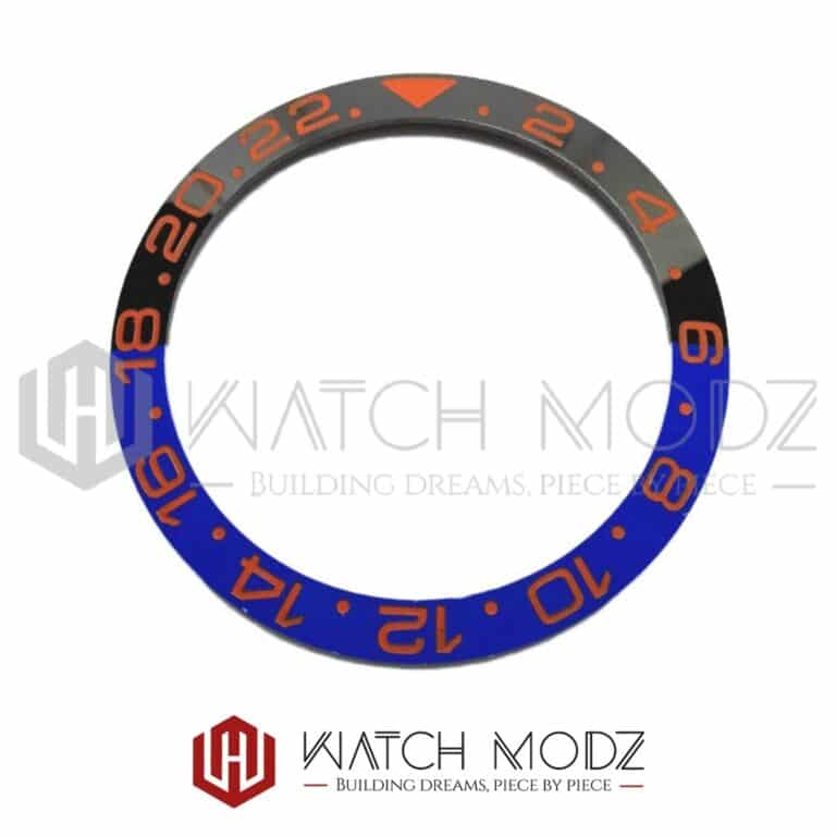 SKX007 Bezel Insert: Batman GMT Orange Numbers