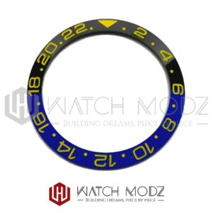 SKX007 Bezel Insert: Batman GMT Gold Numbers