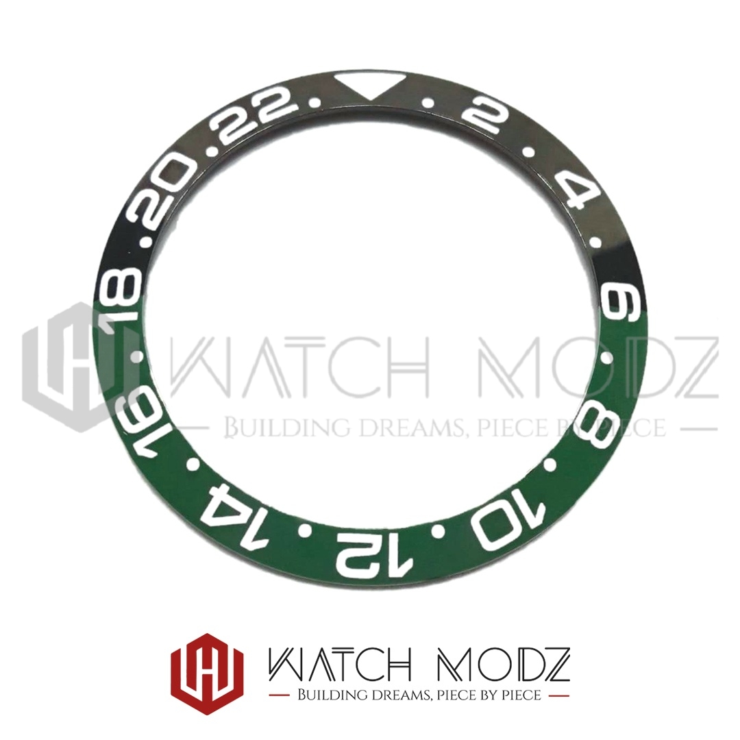 SKX007 Bezel Insert: Green Black GMT
