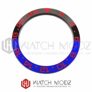 SKX007 Bezel Insert: Batman GMT Red Numbers