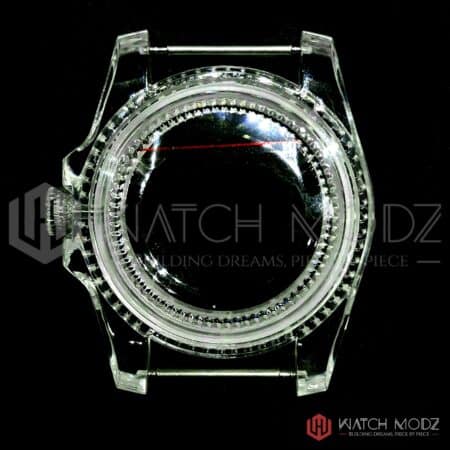 Clear NH35 sub Case for Seiko mods rear view