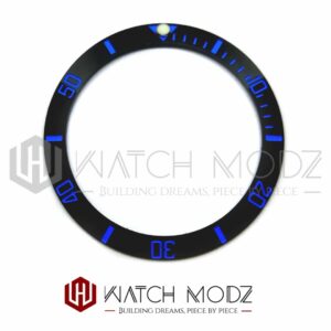 SKX007 Bezel Insert: Black Sub Blue Numbers