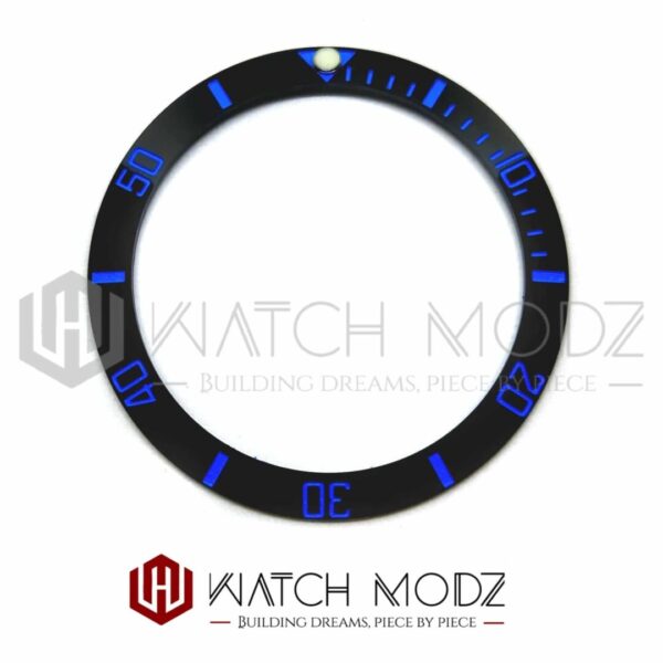 SKX007 Bezel Insert: Black Sub Blue Numbers