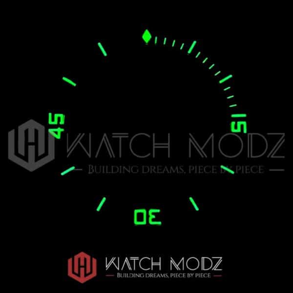 SKX007 Glass Bezel Insert: Blue Fifty Fathoms lumeshot