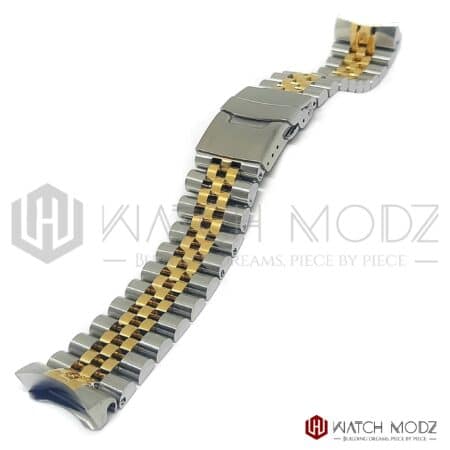 silver and gold two tone jubilee bracelet for seiko skx007