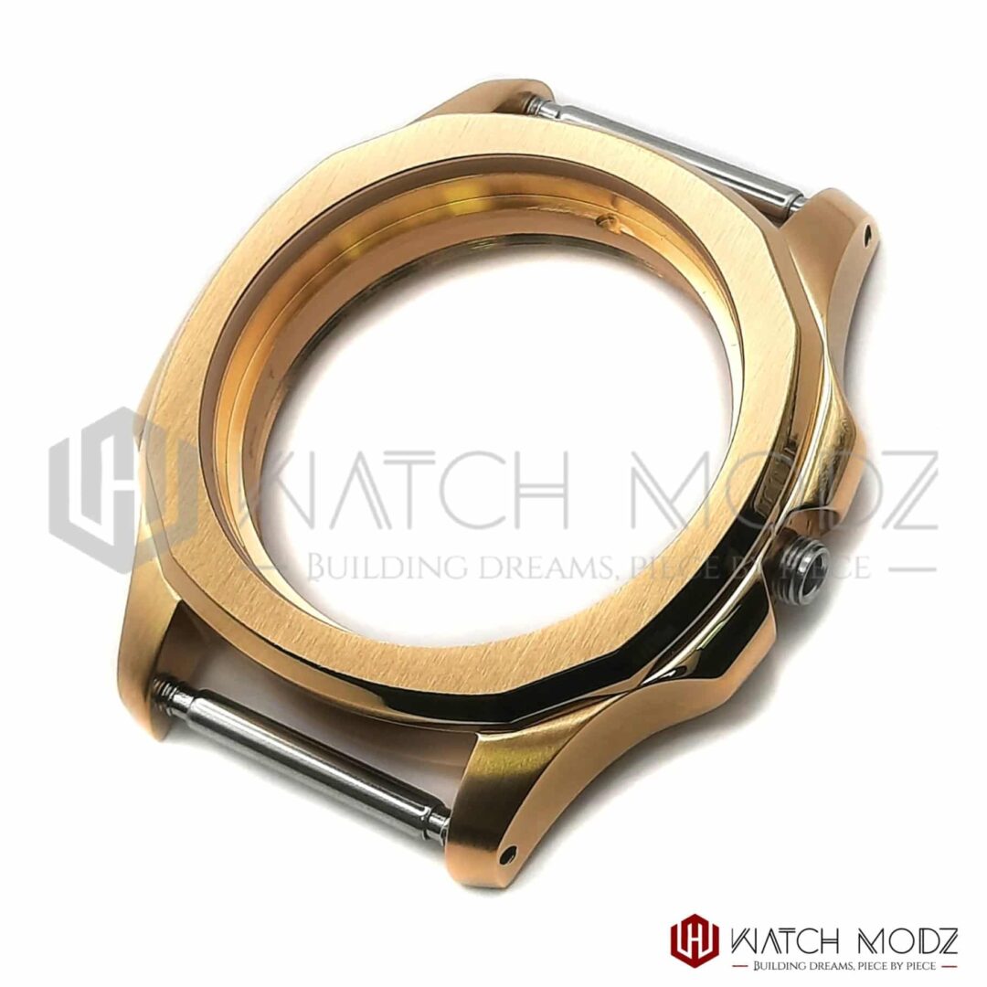 Gold Nautilus Conversion Case - Seiko Mods - Watch-Modz