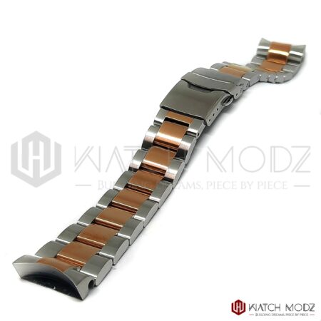 rose gold & silver oyster bracelet two tone for seiko skx007 models - seiko mods