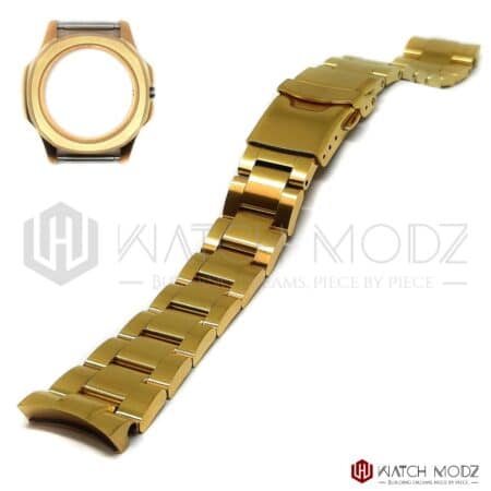 gold nautilus oyster bracelet - seiko mods