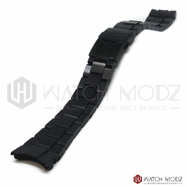 seiko samurai bracelet brushed black oyster