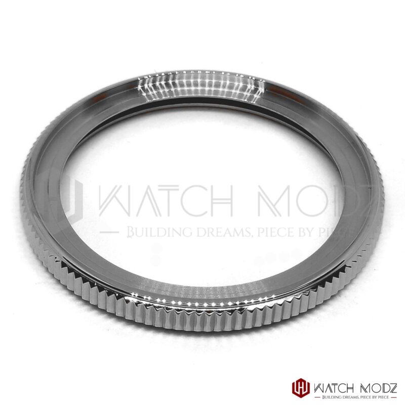 SKX013 Polished Silver Coin Bezel - Seiko mods