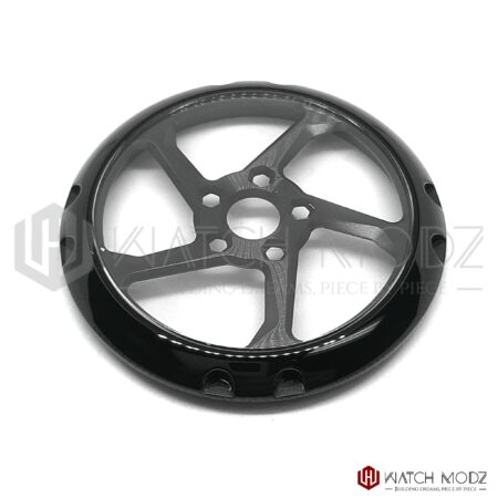 SJX007 Case Back: Black Sapphire Wheel - Seiko Mods