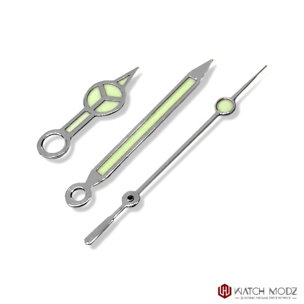 nh35 silver mercedes hands for seiko mods