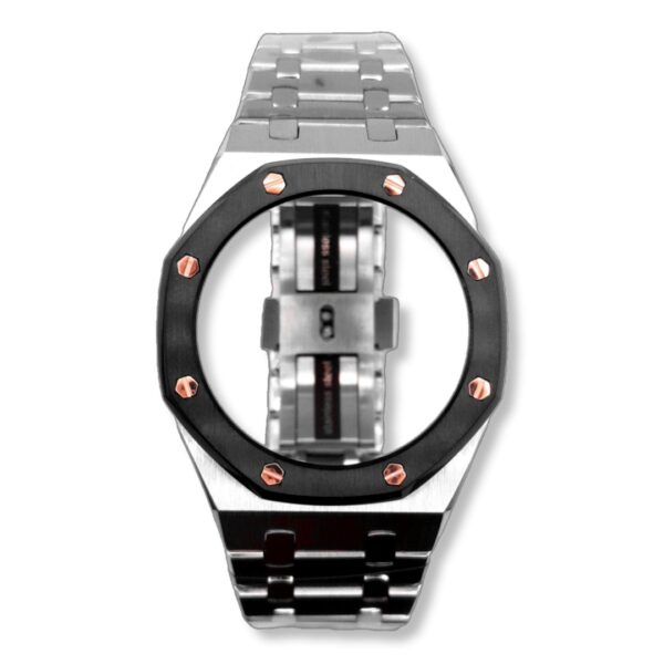 GA-2100 "Casioak": Black Bezel Rose Gold Screws