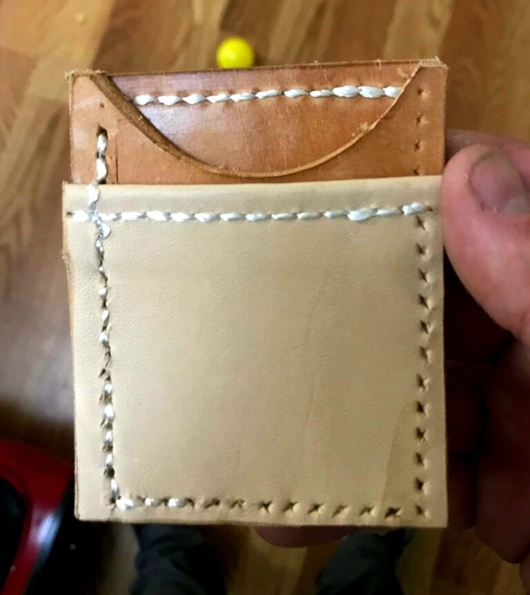 Joels first custom leather wallet