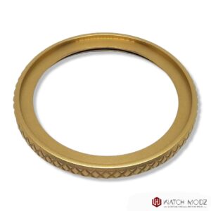 SKX007 Bezel: Sandblasted Gold Wide Knurled
