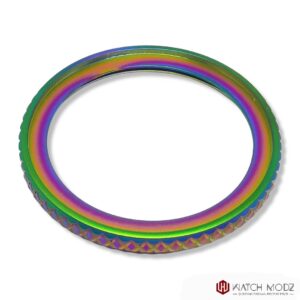 SKX007 Bezel: Sandblasted Chameleon Wide Knurled