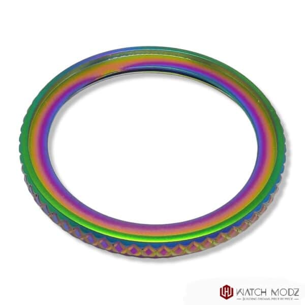 SKX007 Bezel: Sandblasted Chameleon Wide Knurled