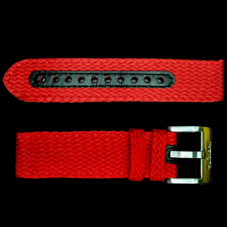 22mm red polyester watch strap