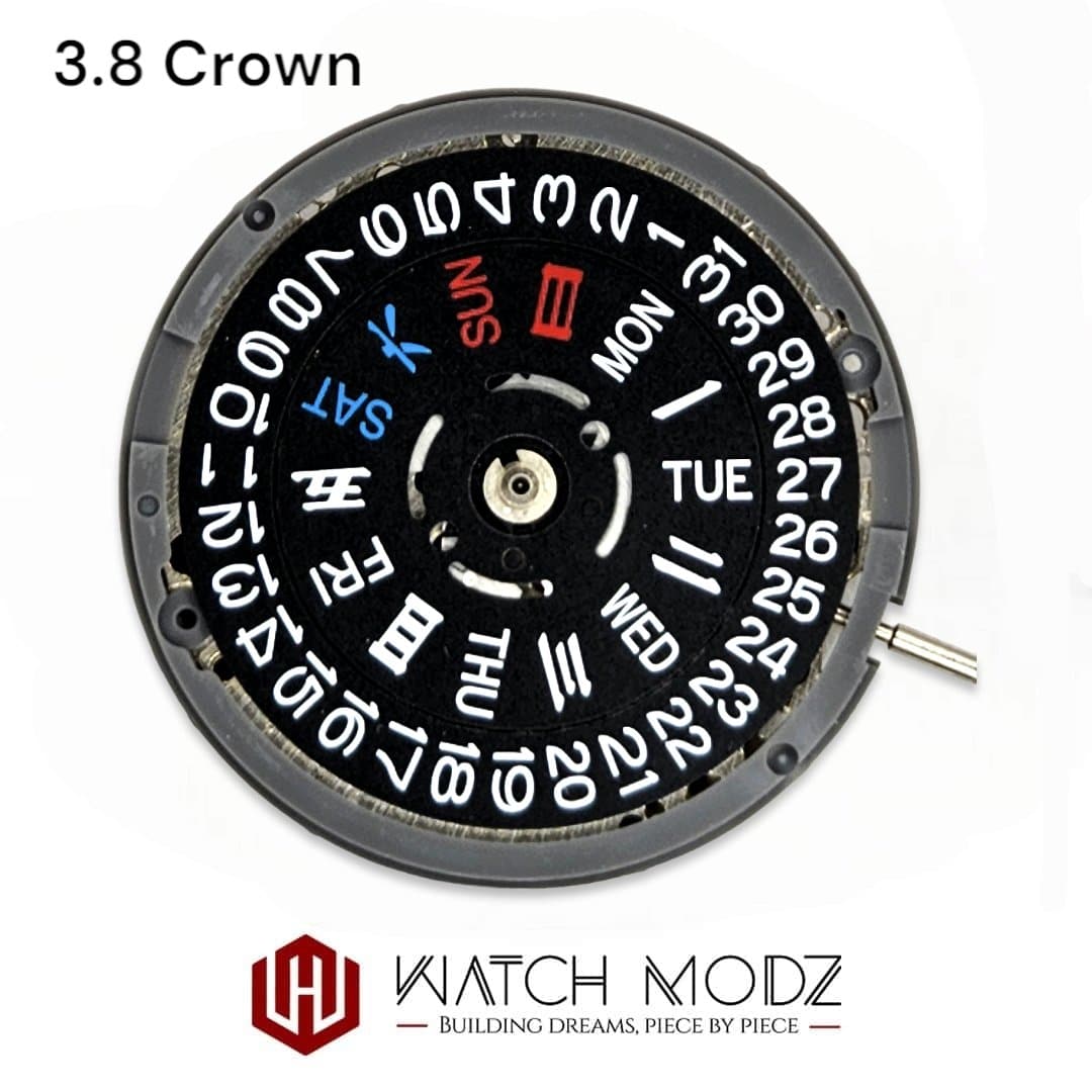 NH36 Movement: Black 3.8 Crown