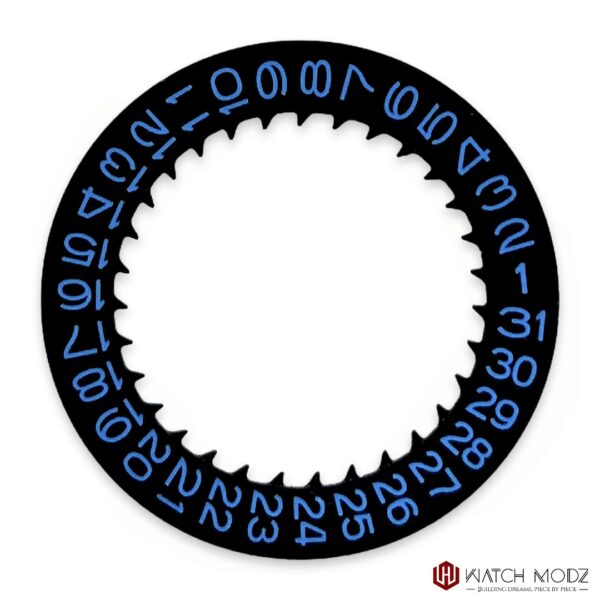 NH35 Date Wheel: Black with Blue Numbers