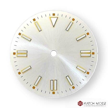 NH38 Dial: Perpetual Silver with Gold Markers