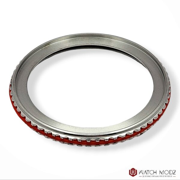 SKX007 Bezel: Silver Red Grip