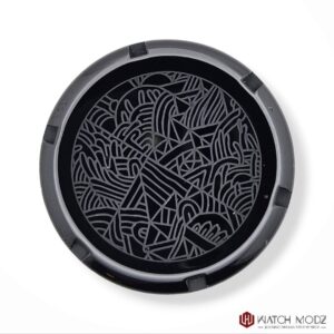 SKX007 Case Back: Black Abstract